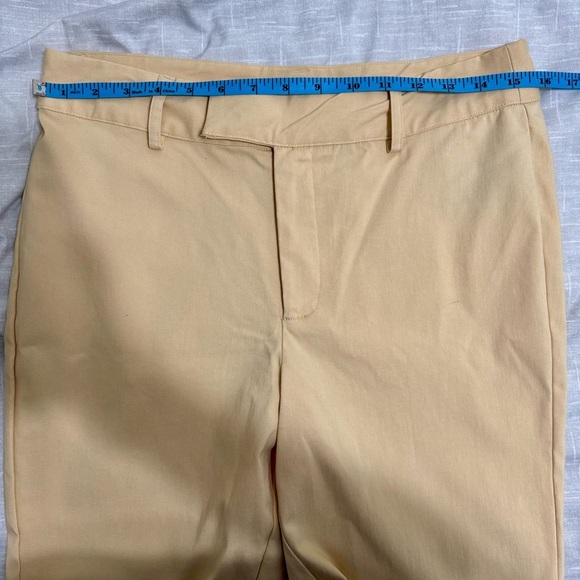 NWOT! Urban Outfitters Butter Yellow Straight Leg High Rise Trouser Pants Sz 10 - Picture 7 of 10